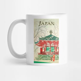 Vintage Travel Poster Japan Geisha Mug